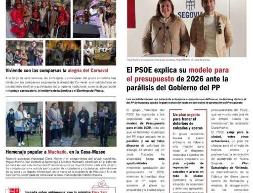 Boletín informativo semanal del Grupo Municipal del PSOE en el Ayuntamiento de Segovia