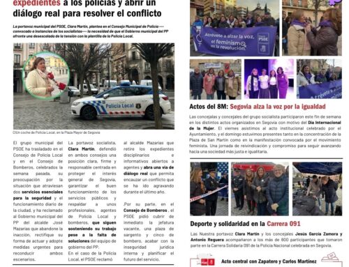 Boletín Informativo del Grupo Municipal del PSOE en el Ayuntamiento de Segovia